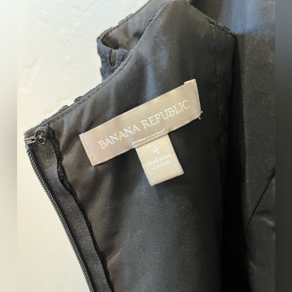 EUC Banana Republic Black Eyelet Mini Dress - Picture 5 of 5